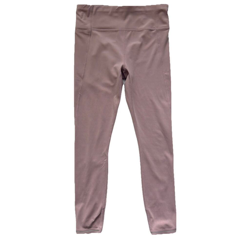 Athleta Leggings Women’s Small Run Free Pink 7/8 Pockets Reflective Detail